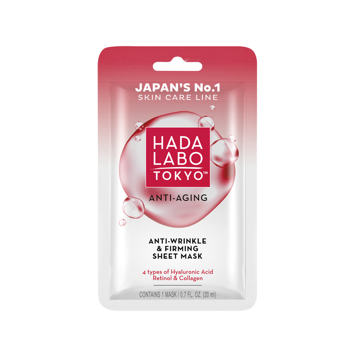 Hada Labo Tokyo Anti-Aging Przeciwzmarszczkowo-ujędrniająca maska nawilżająca na tkaninie