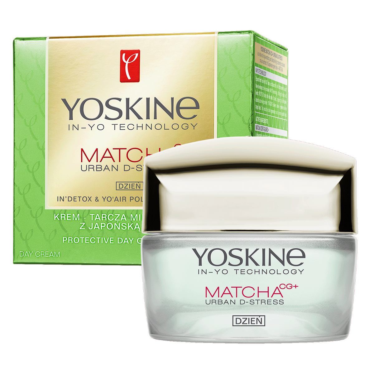 Yoskine Matcha Urban D-Stress krem do twarzy na dzień z herbatą Matcha SPF 20