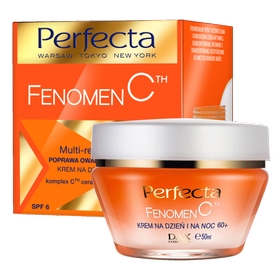 Perfecta Fenomen C Multiregeneration, ovale Verbesserungs-Tages- und Nachtcreme 60+ mit Vitamin C