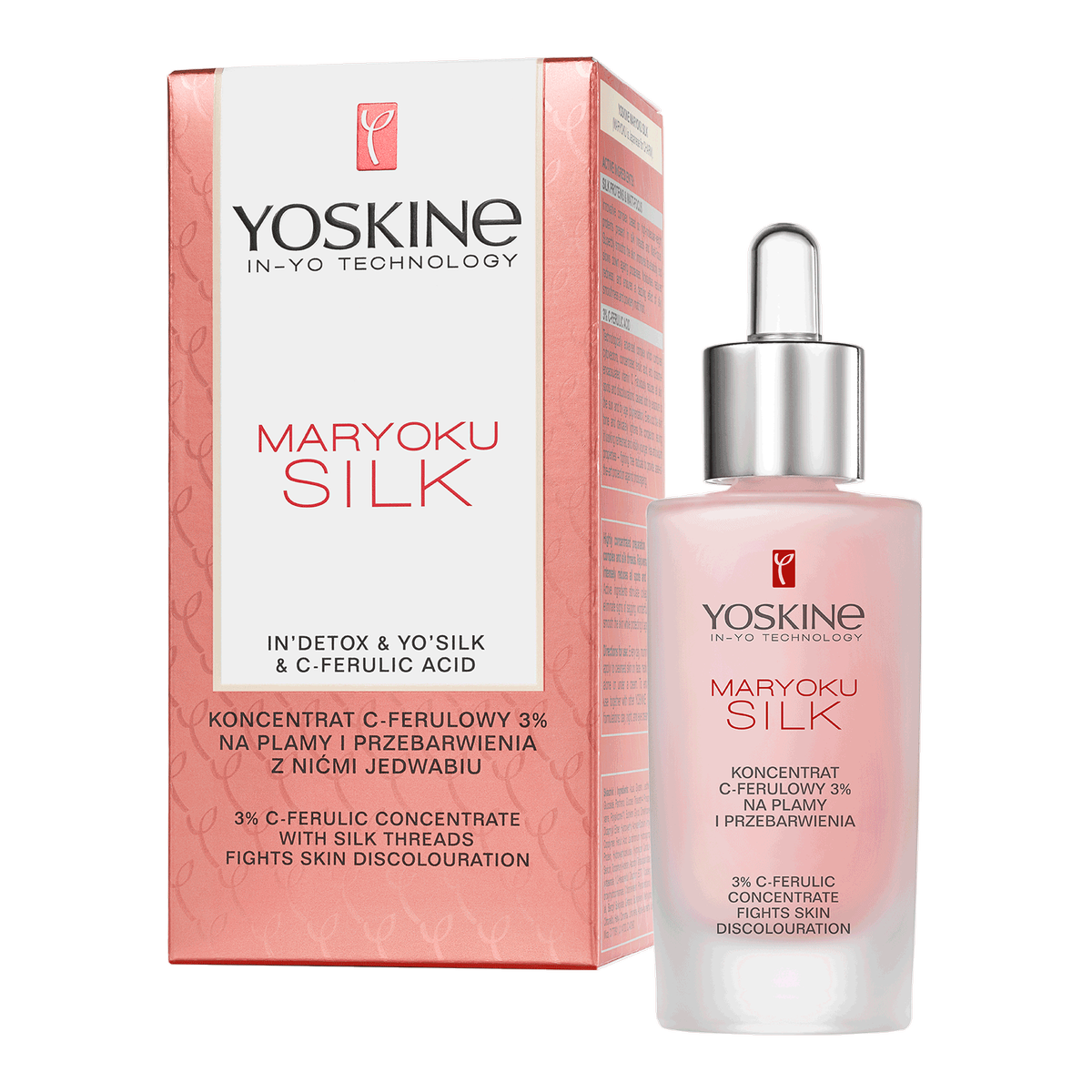 Yoskine Maryoku Silk Skoncentrowane serum przeciw przebarwieniom skóry 3% kwas C-ferulowy