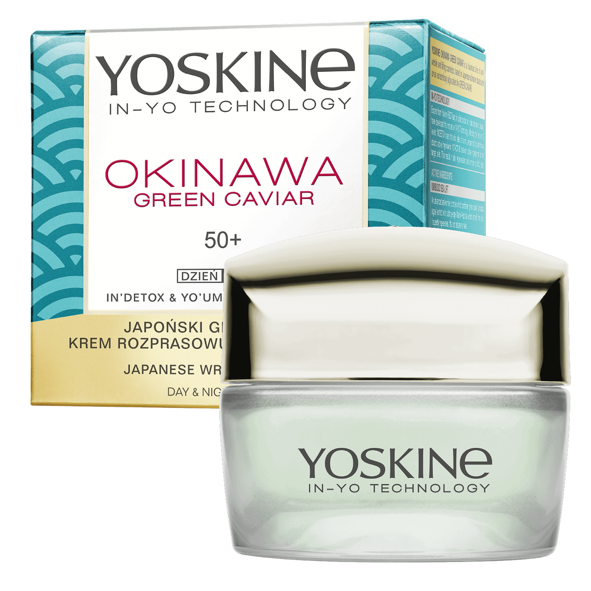 Yoskine Okinawa Green Caviar krem do twarzy z kawiorem na dzień i noc 50+