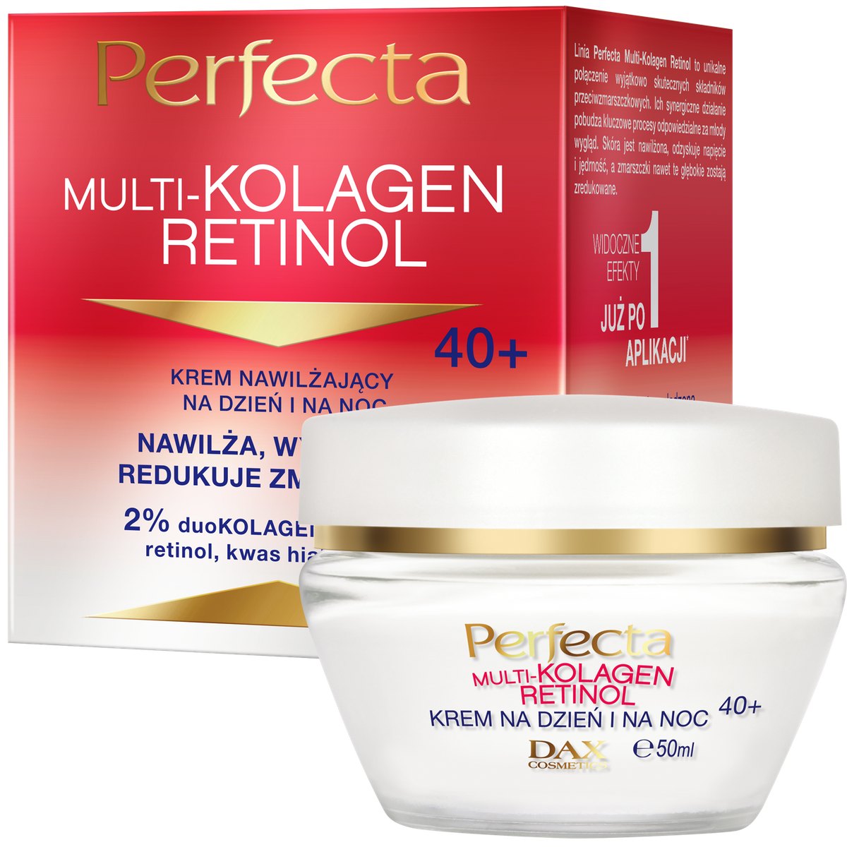 Perfecta Multikolagen Retinol Krem nawilżający na dzień i na noc 40+