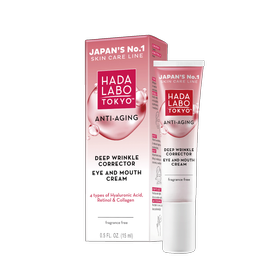 Hada Labo Tokyo Anti-Aging-Creme gegen tiefe Falten für die Augen- und Mundpartie, Tag und Nacht