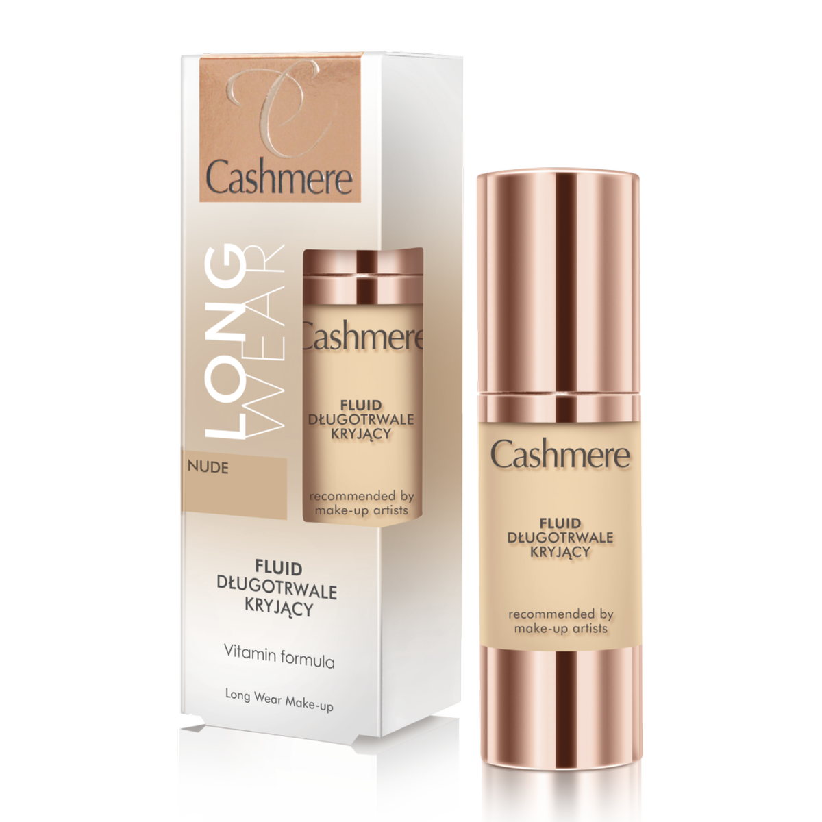 Cashmere Long Wear Make-up Fluid długotrwale kryjący Nude