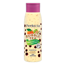 Perfecta Bubble Tea Balsam do ciała Intensywna regeneracja Pomarańcza, Oriental Wood + Zielona Herbata