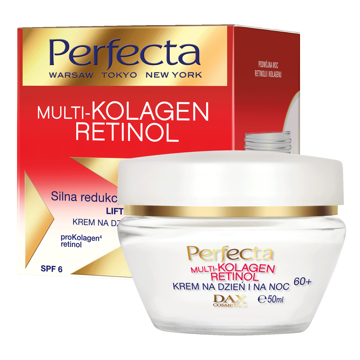 Perfecta Multikolagen Retinol Krem do twarzy na dzień i na noc 60+