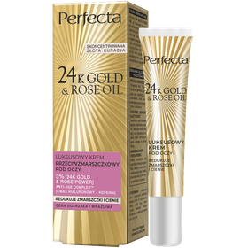 Perfecta 24K Gold&Rose Oil Luksusowy krem przeciwzmarszczkowy pod oczy