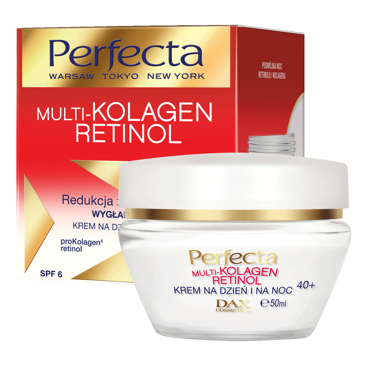 Perfecta Multikolagen Retinol Krem do twarzy na dzień i na noc 40+