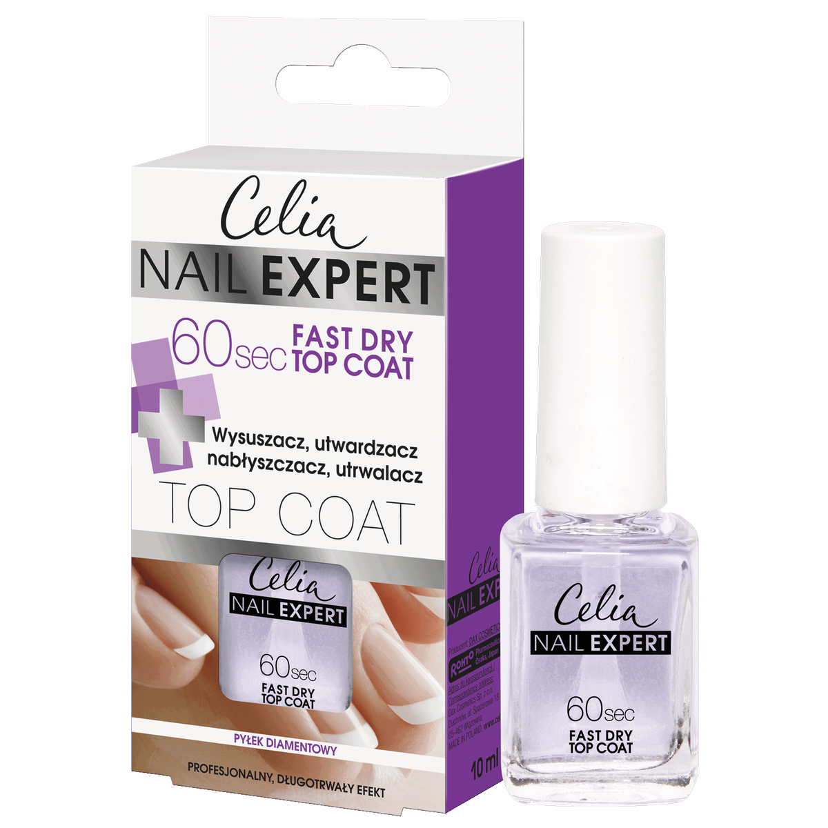 Celia Nail Expert Top Coat do paznokci 60 SEC