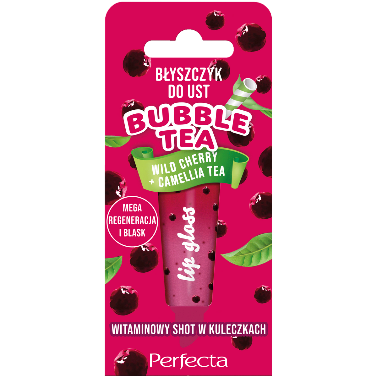 Perfecta Bubble Tea Błyszczyk do ust Wild Cherry + Camellia Tea