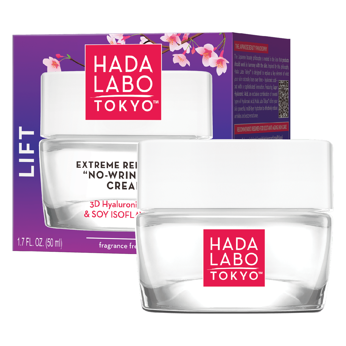 Hada Labo Tokyo Lift „No-Wrinkles” Przeciwzmarszczkowy krem odbudowujący na dzień i noc