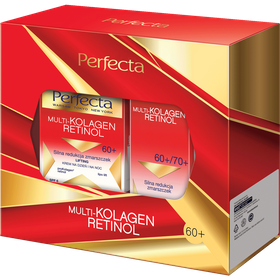 Zestaw Perfecta Multikolagen Retinol Krem na dzień i na noc 60+ plus Krem pod oczy