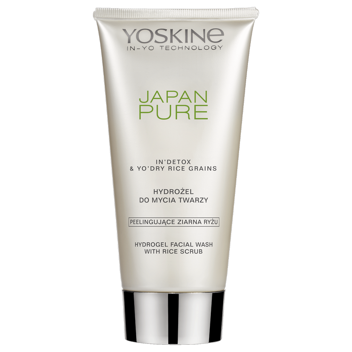 Yoskine Japan Pure Żel do mycia twarzy, peelingujące ziarna ryżu