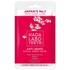 Hada Labo Tokyo Red przeciwzmarszczkowa maska nawilżająca na tkaninie