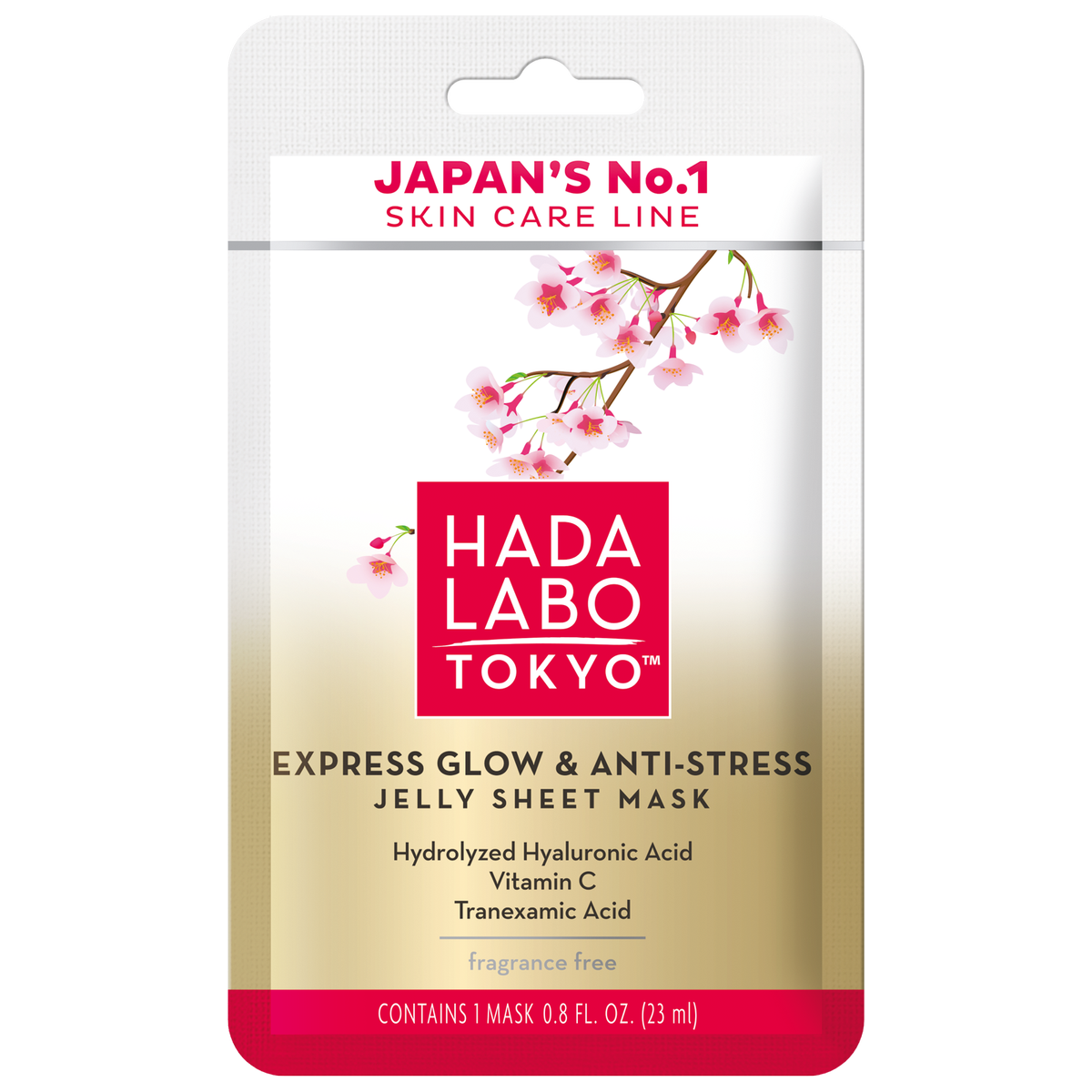 Hada Labo Tokyo Premium maska do twarzy Express Glow & Anti-Stress