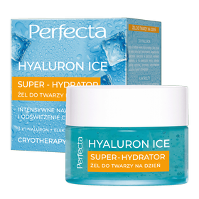 Perfecta Hyaluron Ice Cream-gel for the face for the day 3x Hyaluron + Electrolytes, intensive hydration and refreshment of the skin