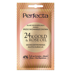Perfecta 24K Gold&Rose Oil maska do twarzy silnie regenerująca przeciwzmarszczkowa