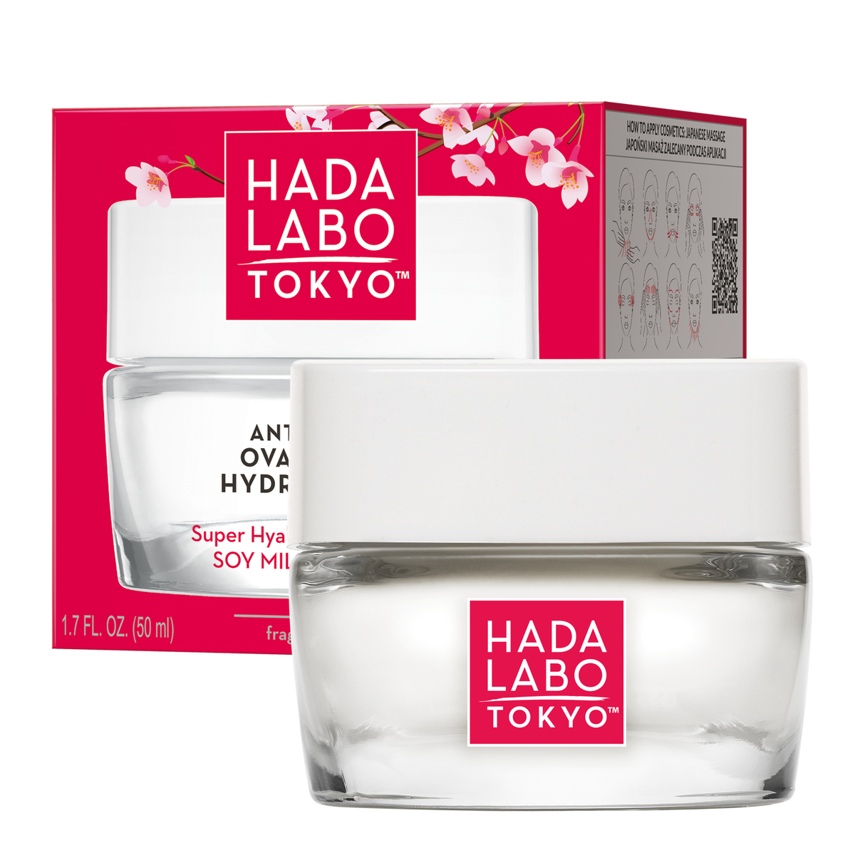 Hada Labo Tokyo Red krem przeciwzmarszczkowy na dzień i na noc - V-lifting owalu twarzy