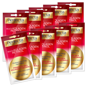 10x Perfecta Multikolagen Retinol Mask for face, neck, and décolletage