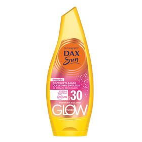 Dax Sun Rozświetlająca olejkowa emulsja ze złotymi drobinami SPF 30