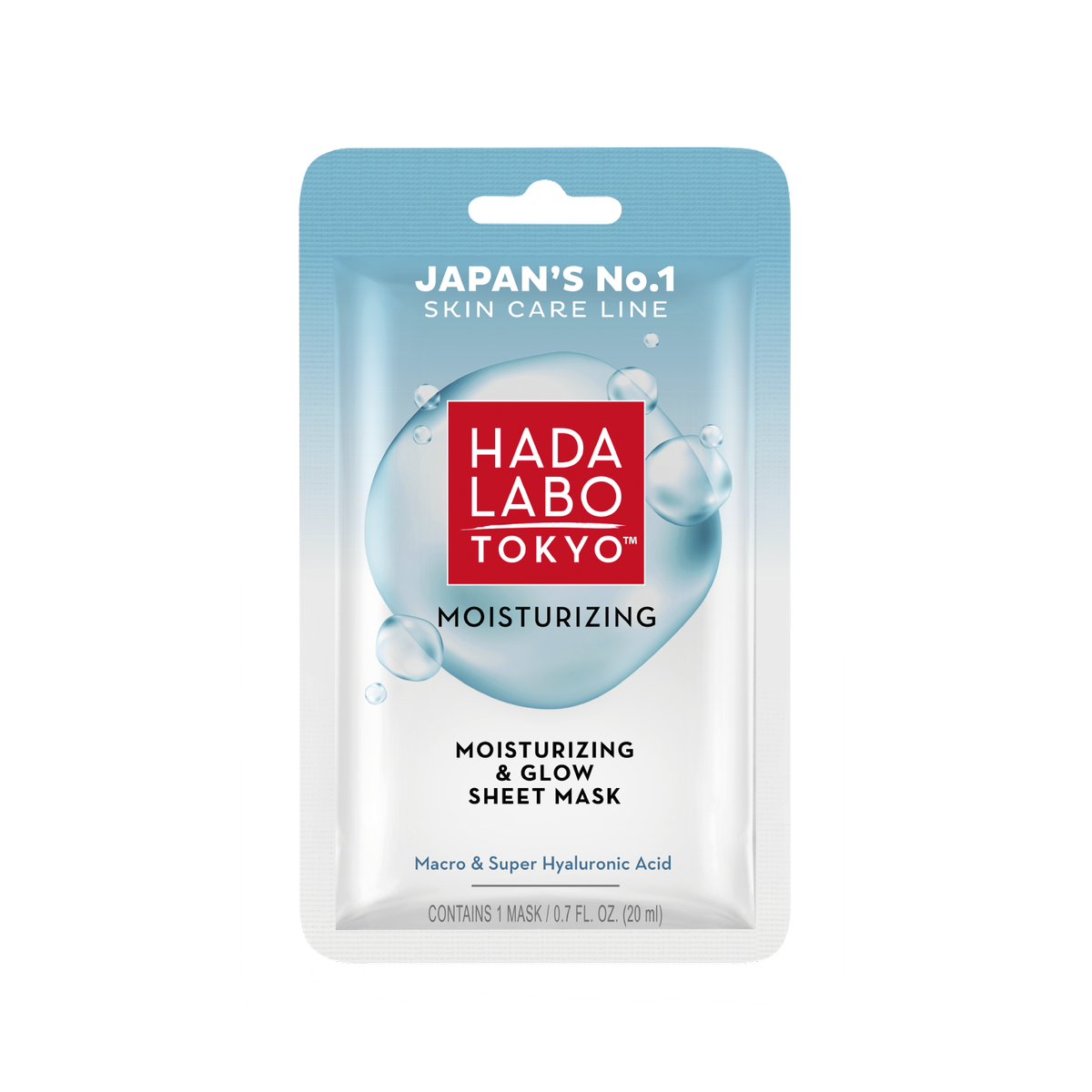 Hada Labo Tokyo Moisturizing Silnie nawilżająca i rozświetlająca maska na tkaninie