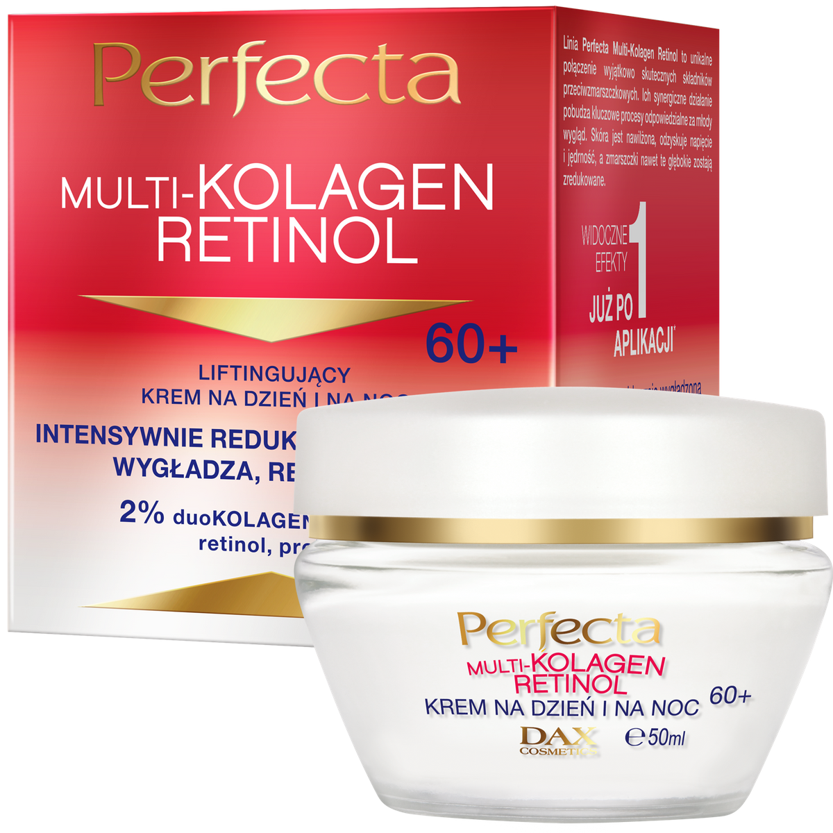 Perfecta Multikolagen Retinol Liftingujący krem na dzień i na noc 60+