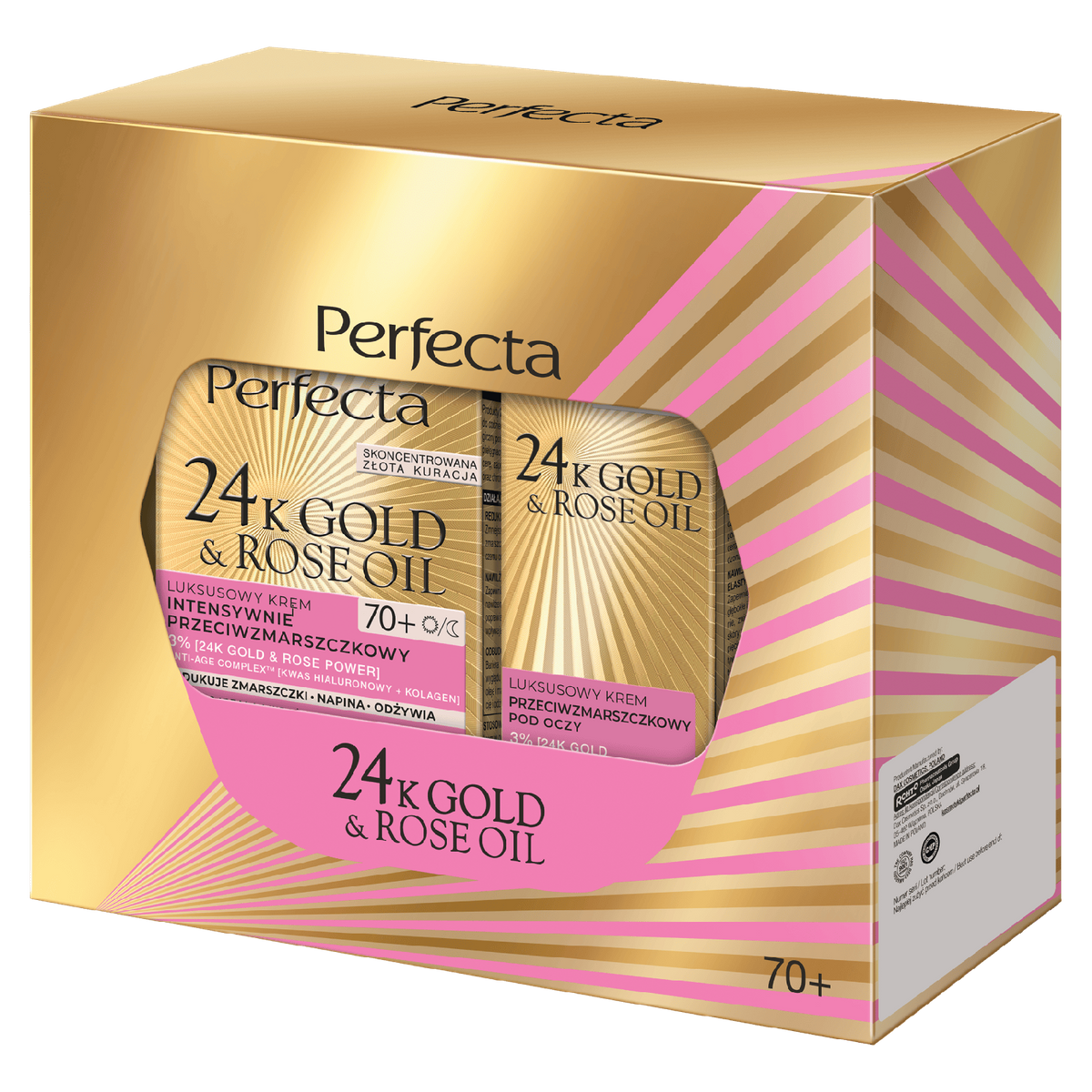 Zestaw Perfecta 24K Gold & Rose Oil Krem do twarzy 70+ i Krem pod oczy