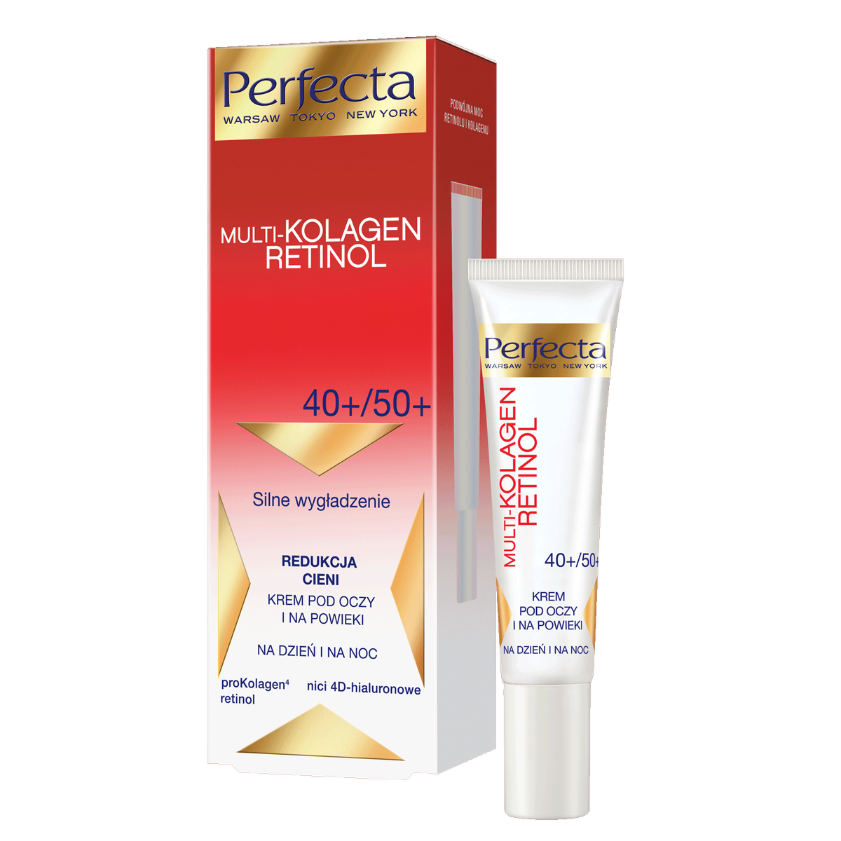 Perfecta Multikolagen Retinol Rozświetlający krem pod oczy i na okolice ust 40+/50+