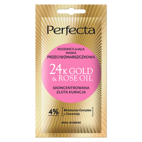 Perfecta 24K Gold&Rosenöl Aufhellende Anti-Falten-Gesichtsmaske