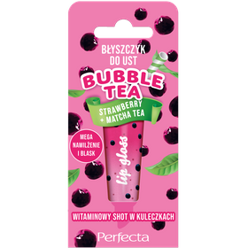 Perfecta Bubble Tea Strawberry + Matcha Tea lip gloss