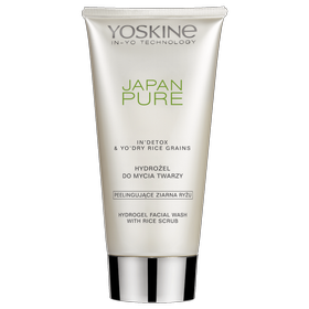 Yoskine Japan Pure Hydrożel do mycia twarzy, peelingujące ziarna ryżu 150ml