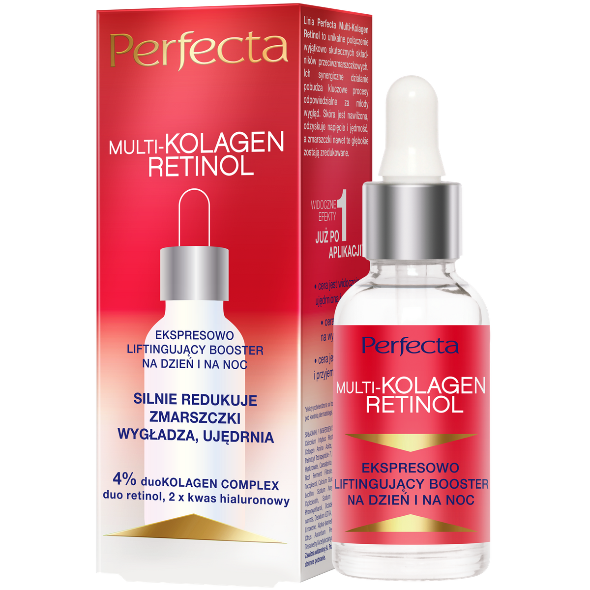 Perfecta Multikolagen Retinol Ekspresowo liftingujące serum na dzień i na noc