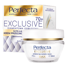 Perfecta Exclusive  Diamentowa Odbudowa Multi ujędrniający krem przeciwzmarszczkowy 70+ 50ml