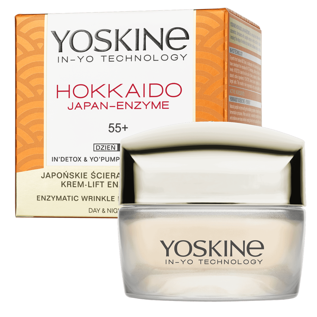 Yoskine Hokkaido Japan-Enzyme krem do twarzy na dzień i noc 55+ z enzymem z dyni