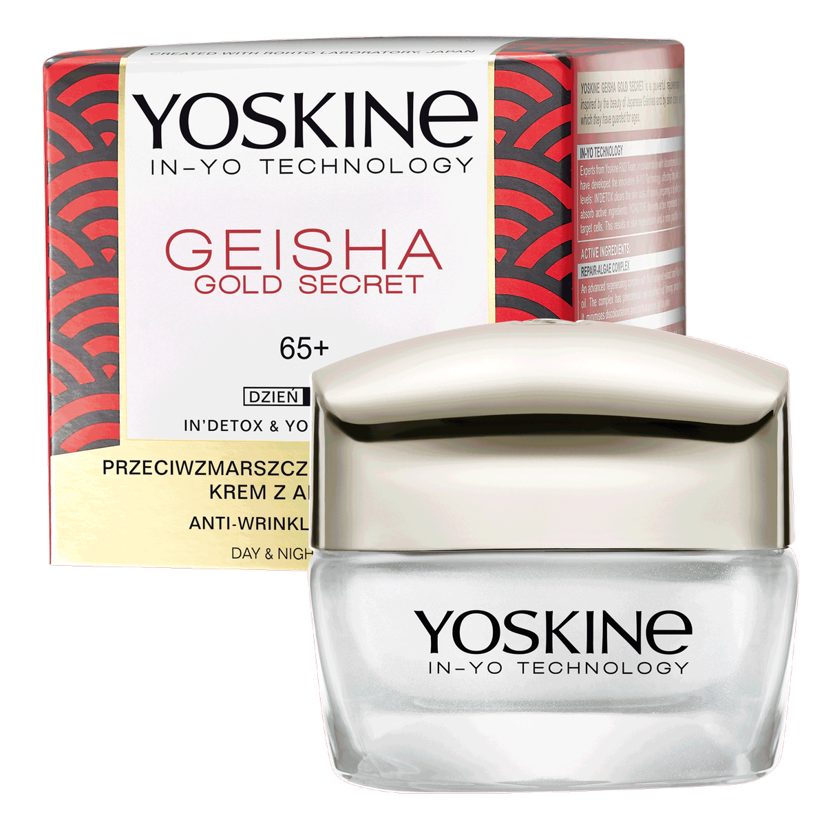 Yoskine Geisha Gold Secret Krem do twarzy na dzień i noc 65+ z kolagenem