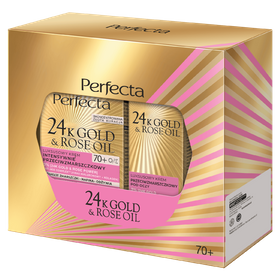 Perfecta 24K Gold & Rose Oil Set Face Cream 70+ and Eye Cream