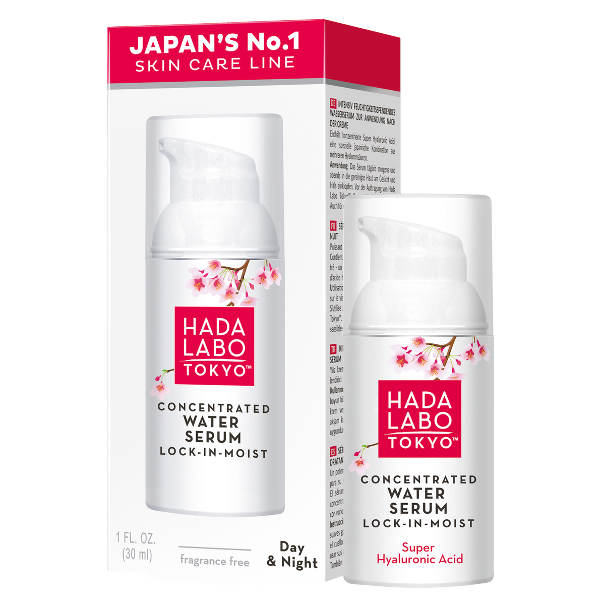 Hada Labo Tokyo White wodne serum do twarzy lock-in-moist na dzień i na noc