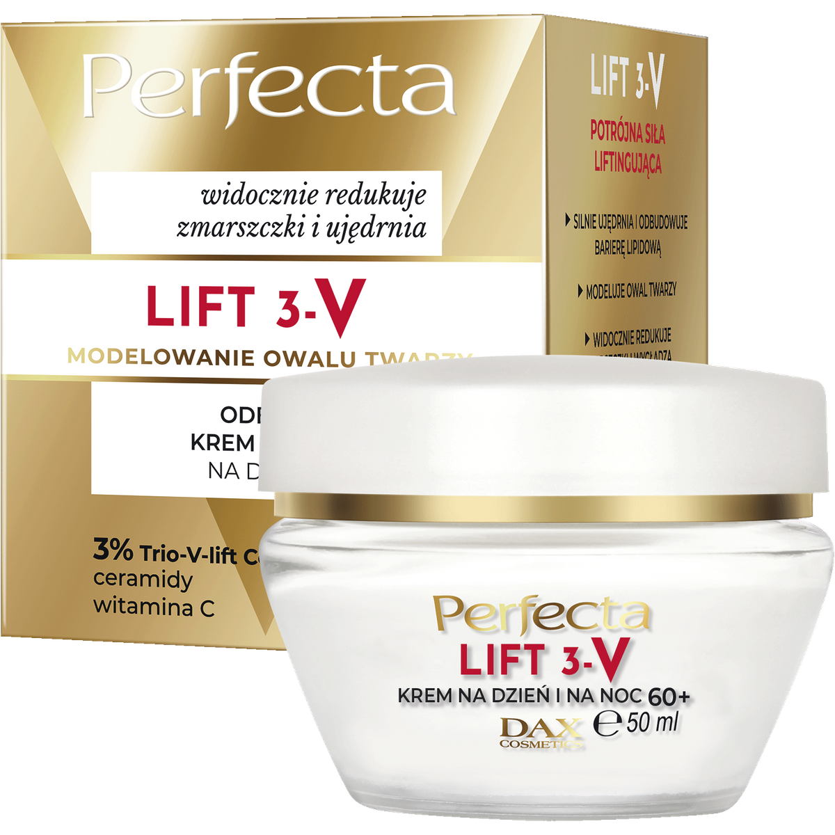 Perfecta Lift 3-V Odbudowujący krem liftingujący na dzień i na noc 60+