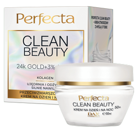 Perfecta Clean Beauty Anti-Falten-Tages- und Nachtcreme 50+ mit 24K Gold