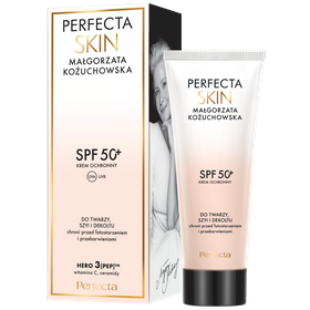 Perfecta Skin Małgorzata Kożuchowska Schutzcreme LSF 50+ für Gesicht, Hals und Dekolleté