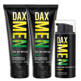 Zestaw DAX Men 2x Żel do Mycia 3w1 + Kojący Balsam po Goleniu