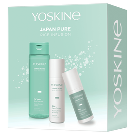 Yoskine Japan Pure Rice Infusion Set Rice Face Cream + Rich Face Essence + Rice Face Serum