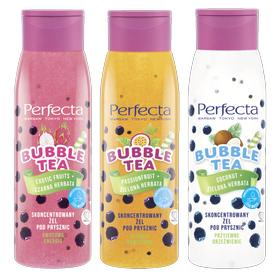 Zestaw Perfecta Bubble Tea skoncentrowany żel pod prysznic Exotic Fruits, Passionfruit, Coconut