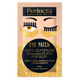 Perfecta EYE PATCH ZŁOTE, GLITTEROWE koreańskie PŁATKI POD OCZY 1szt