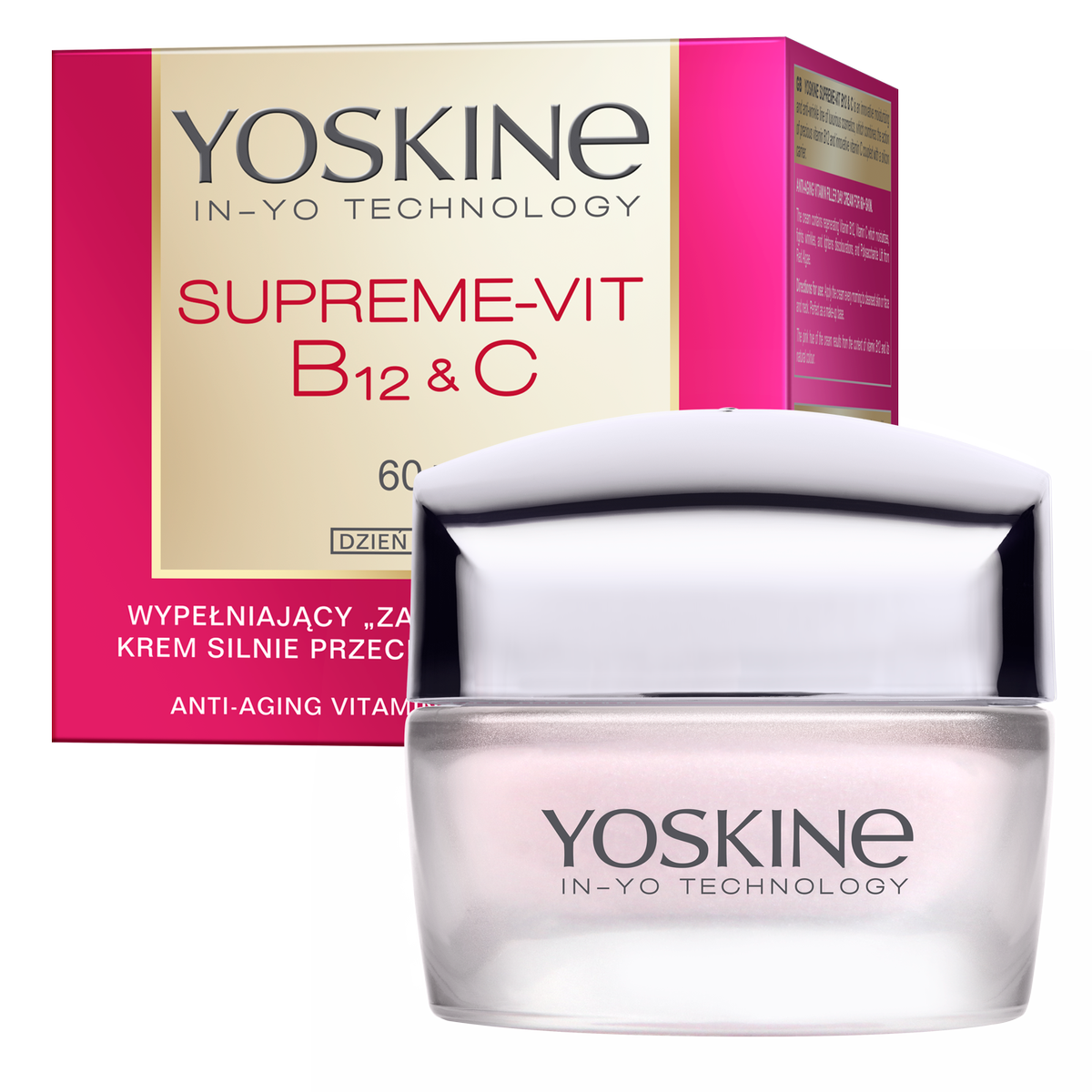 Yoskine Supreme-Vit B12 + C Wypełniający krem silnie przeciwzmarszczkowy do twarzy na dzień 60+