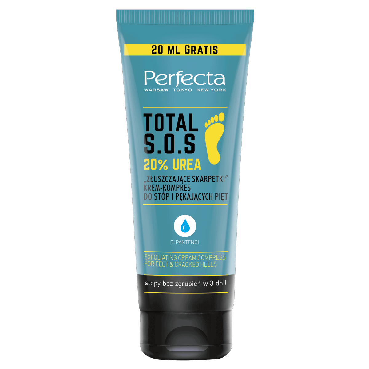 Perfecta Exfoliating cream compress for feet & cracked heels