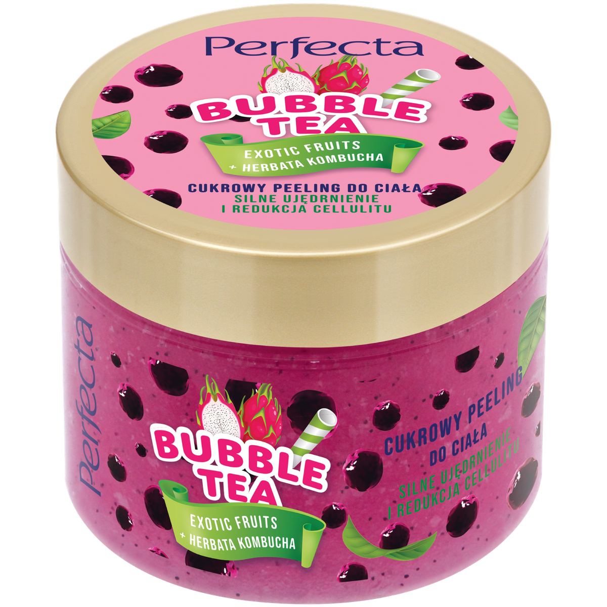 Perfecta Bubble Tea Cukrowy peeling do ciała Exotic Fruits