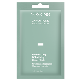 Yoskine Japan Pure Rice Infusion Nawilżająco-łagodząca maska na tkaninie