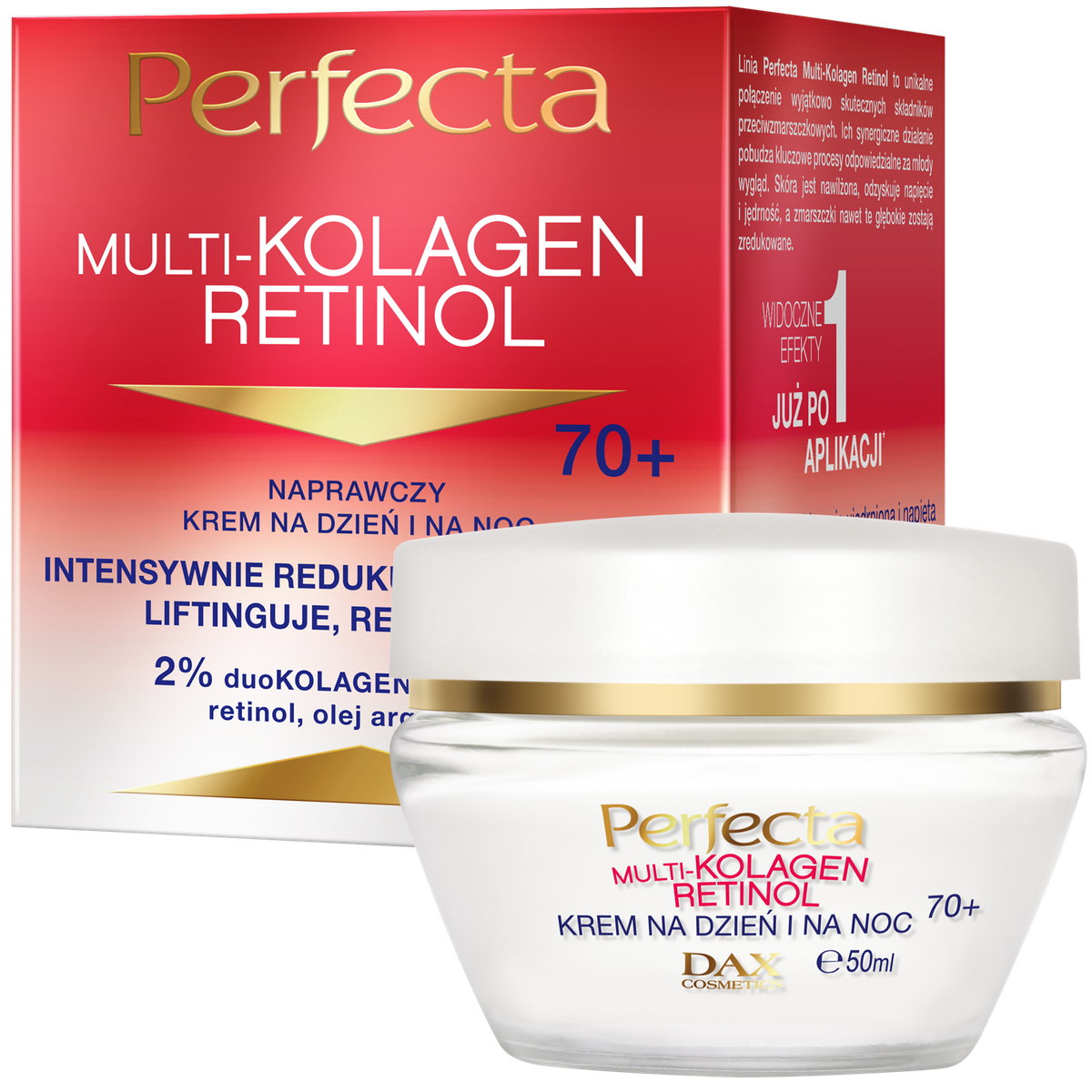 Perfecta Multikolagen Retinol Naprawczy krem na dzień i na noc 70+