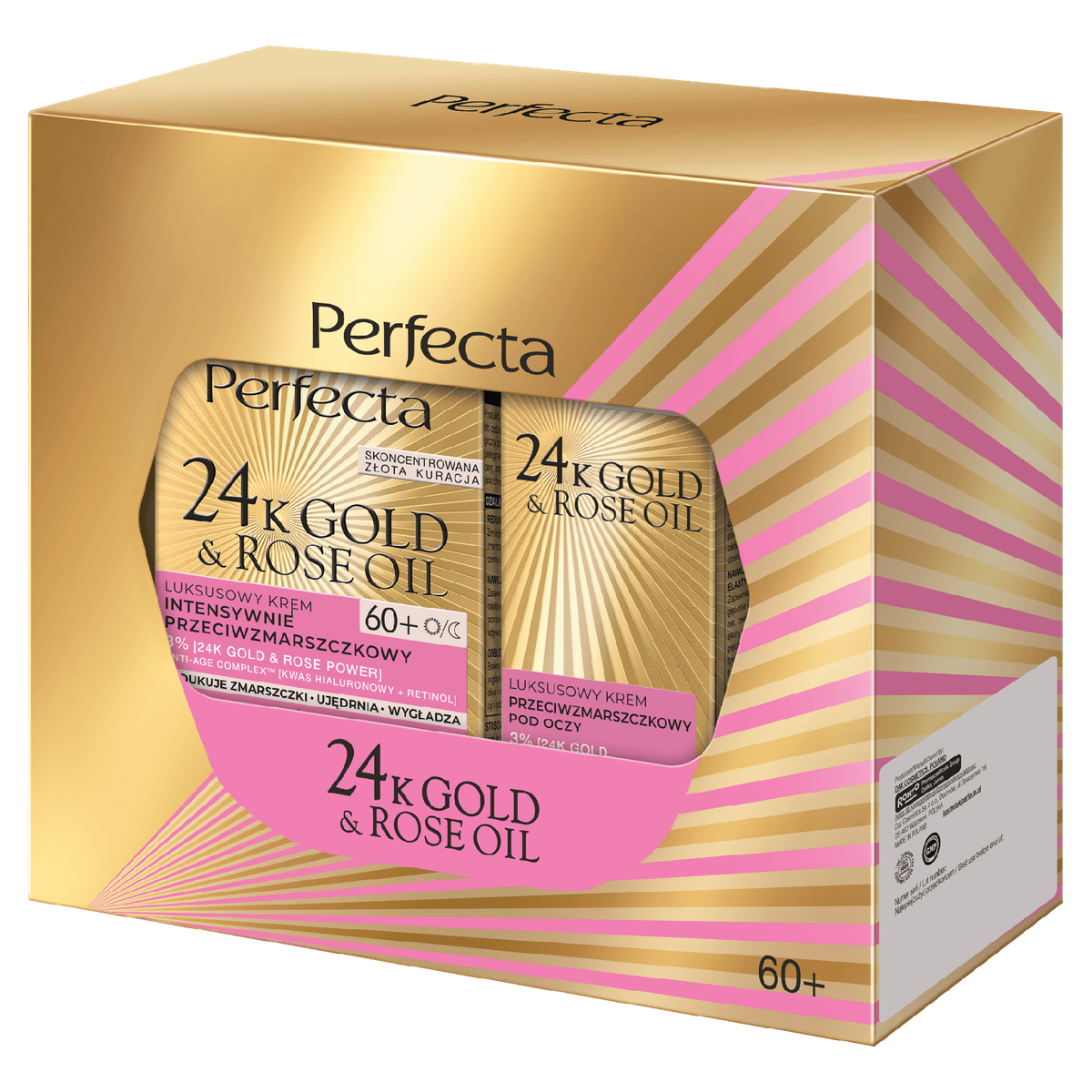 Zestaw Perfecta 24K Gold & Rose Oil Krem do twarzy 60+ i Krem pod oczy